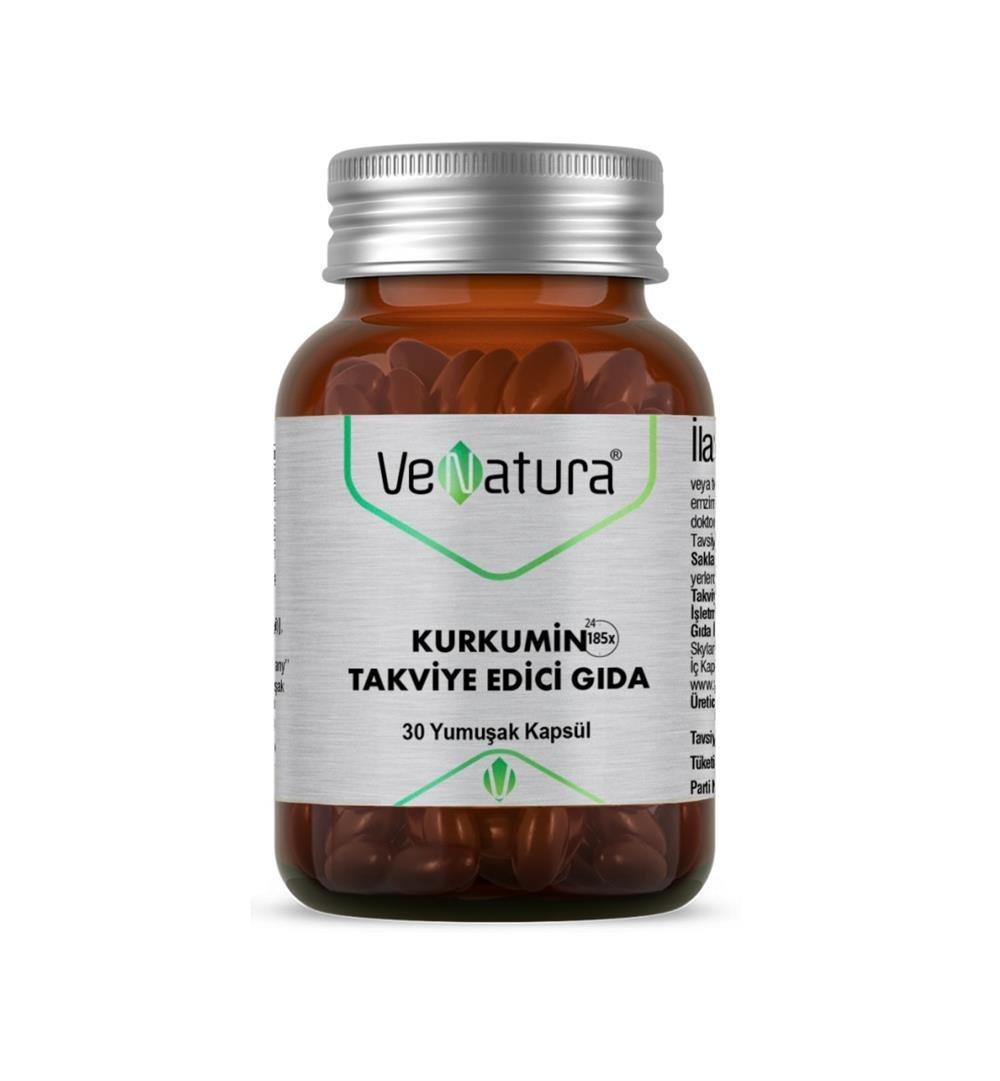 VeNatura Curcumin Supplement - 800mg Turmeric Capsules for Anti-Inflammatory Support, Gluten-Free, Non-GMO - 30 Soft Capsules
