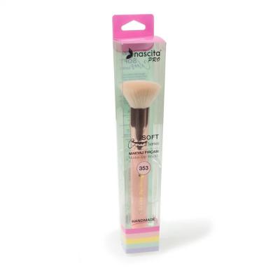 Nascita Soft Colors Kabuki Foundation Brush - 353: Anti-Bacterial, Synthetic Bristles for Flawless Liquid Foundation Application