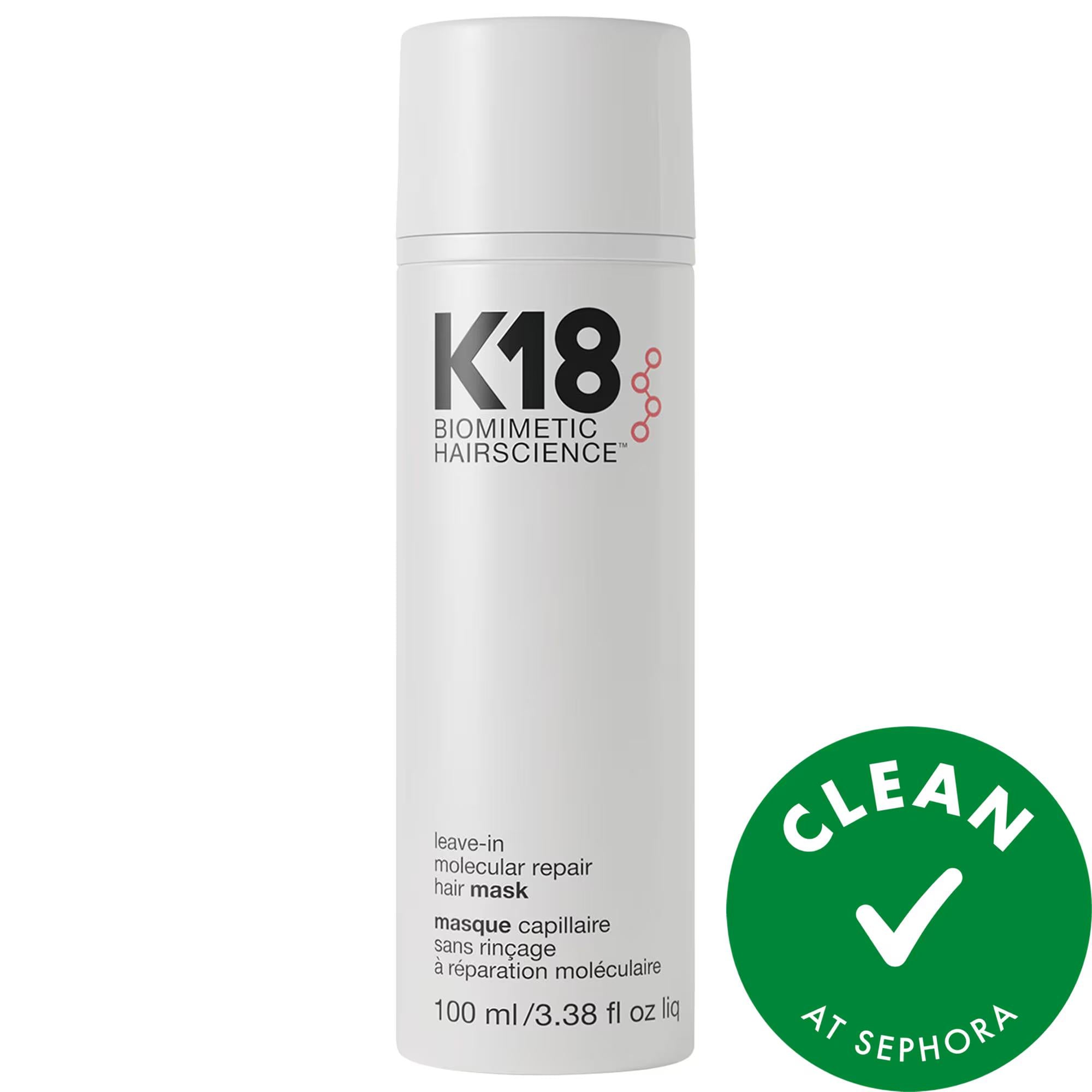 K18 Leave-In Molecular Repair Hair Mask - Clinically Proven to Reverse Damage in 4 Minutes, Vegan & Cruelty-Free