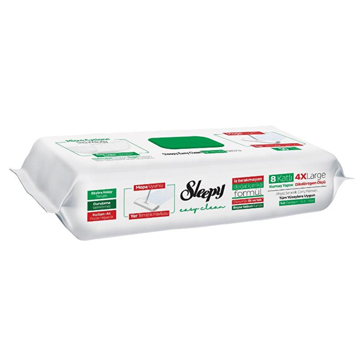 Sleepy: Streak-Free White Soap Floor Cleaning Mop Wipes - Natural, Disposable Mop Refills for Sparkling Clean Floors (50-Count)