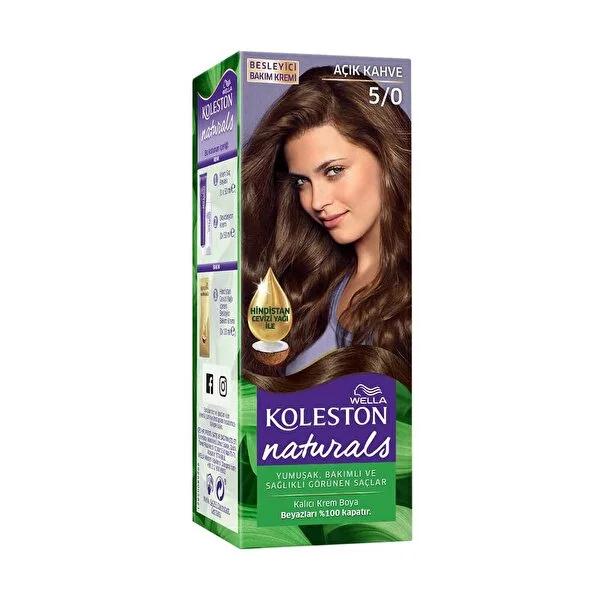 Koleston Naturals Light Brown Hair Dye: Long Lasting Color & Gray Coverage with Coconut Oil - Achieve Radiant, Healthy-Looking Hair at Home.