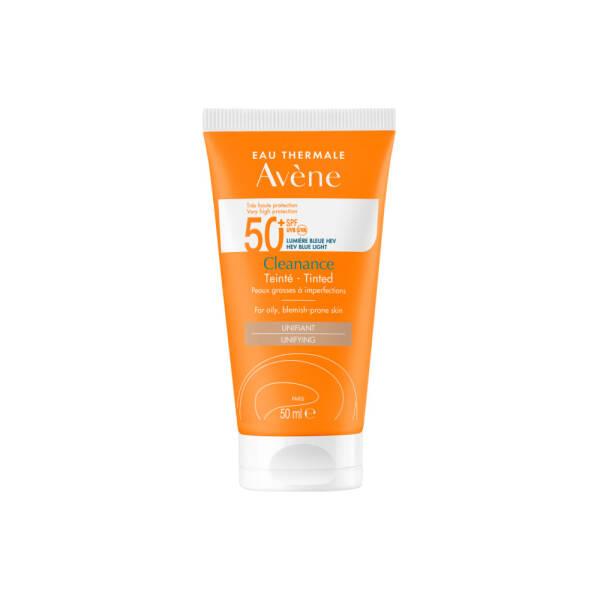 Avene Cleanance SPF 50+ Colored Sunscreen for Oily & Acne-Prone Skin - Non-Greasy, Tinted Protection
