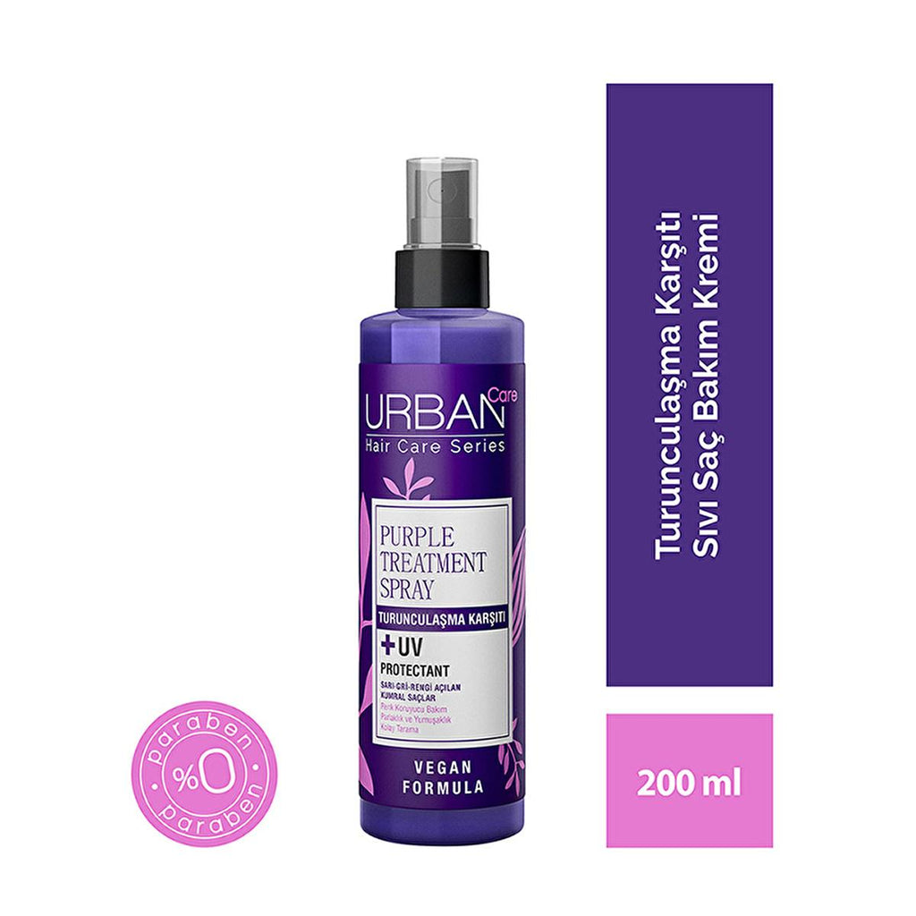 Urban Care Anti Brass Purple Hair Treatment: Vegan Keratin Hair Toner for Blonde & Gray Hair - Paraben Free, Eliminates Yellow Tones, UV Protection