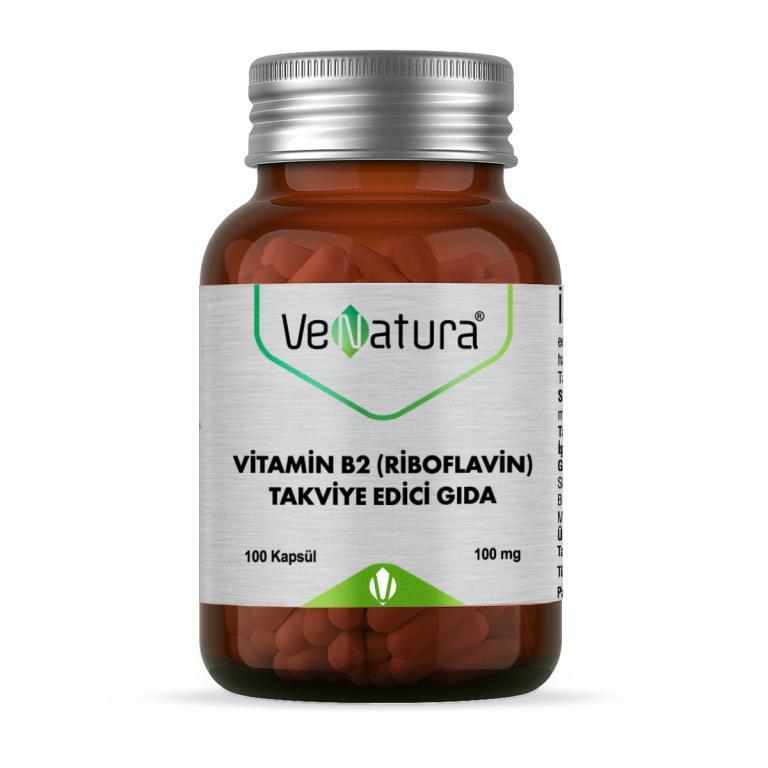 VeNatura Vitamin B2 (Riboflavin) 100 mg 100 Capsules
