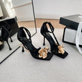 Fashion Stiletto Heel Sandals With Square Toe