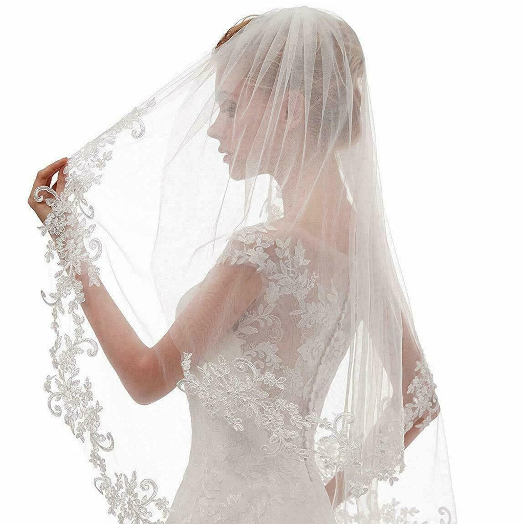 Embroidery Applique Veil Comb