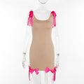 Women's Minimalist And Versatile Bow And Strap Short Skirt