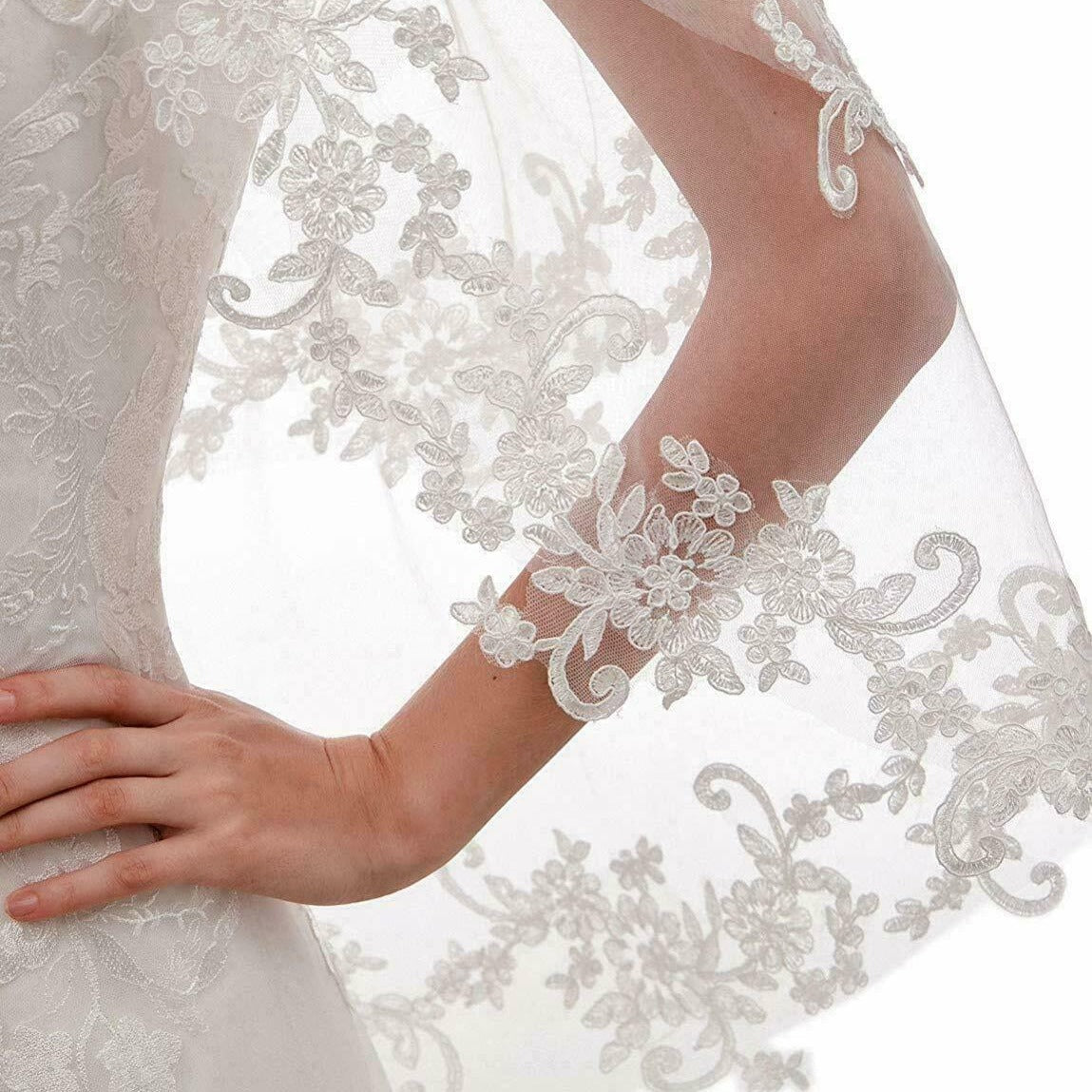Embroidery Applique Veil Comb