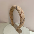 Gentle Temperament Warm Plaid Woolen Headband