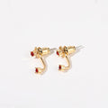 Twelve Birthstone Ear Studs