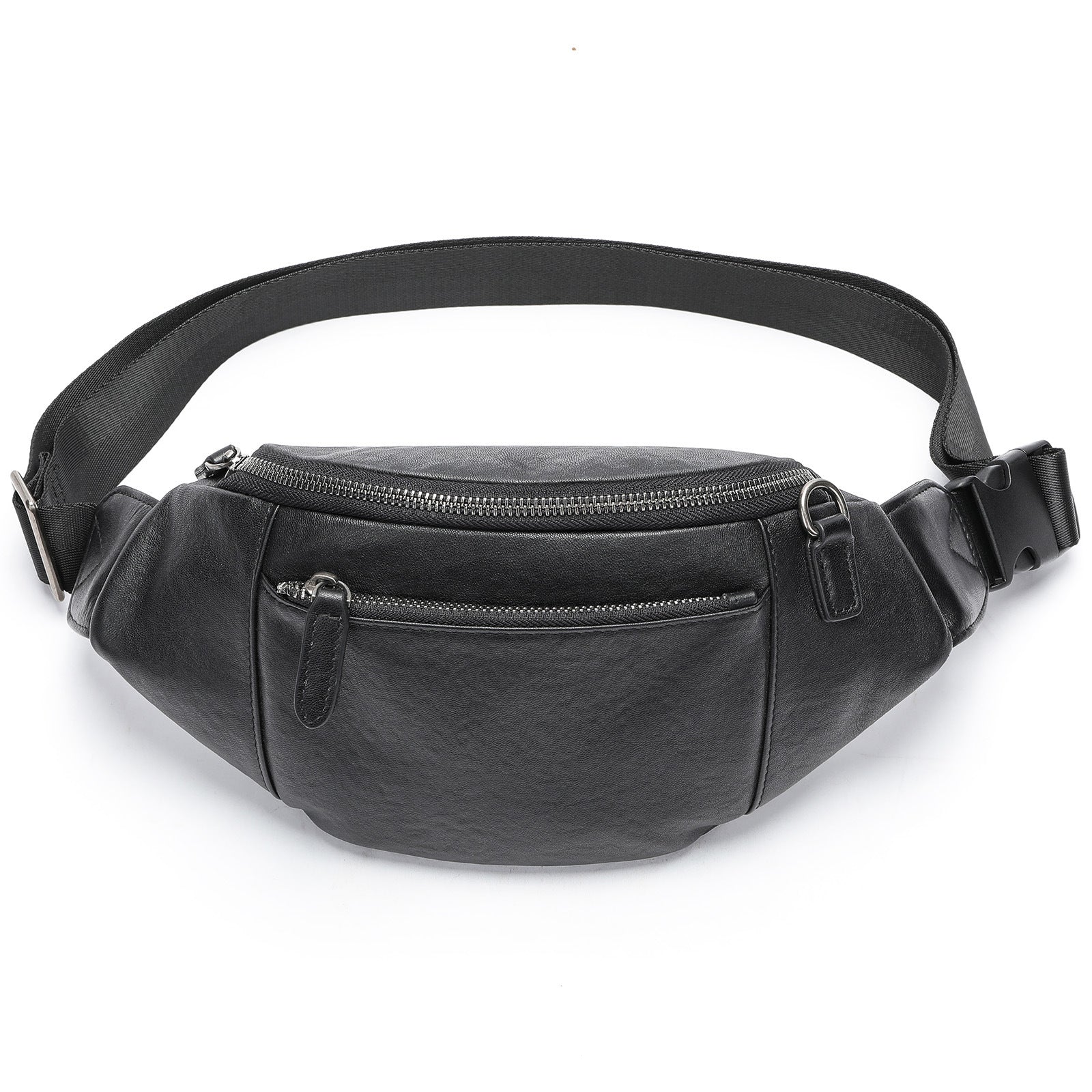 Men's First Layer Cowhide Messenger Chest Bag