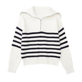 Casual All-match Open Collar Wool Sweater