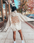 Drop-shoulder Sleeve Rib Hooded Sweater