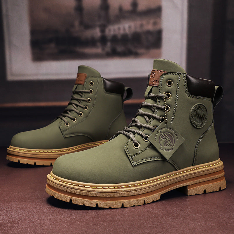 Short Fashion Seven-hole Overalls Boots