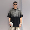 Plus Size Gradient T-shirt Men's Loose Short Sleeve