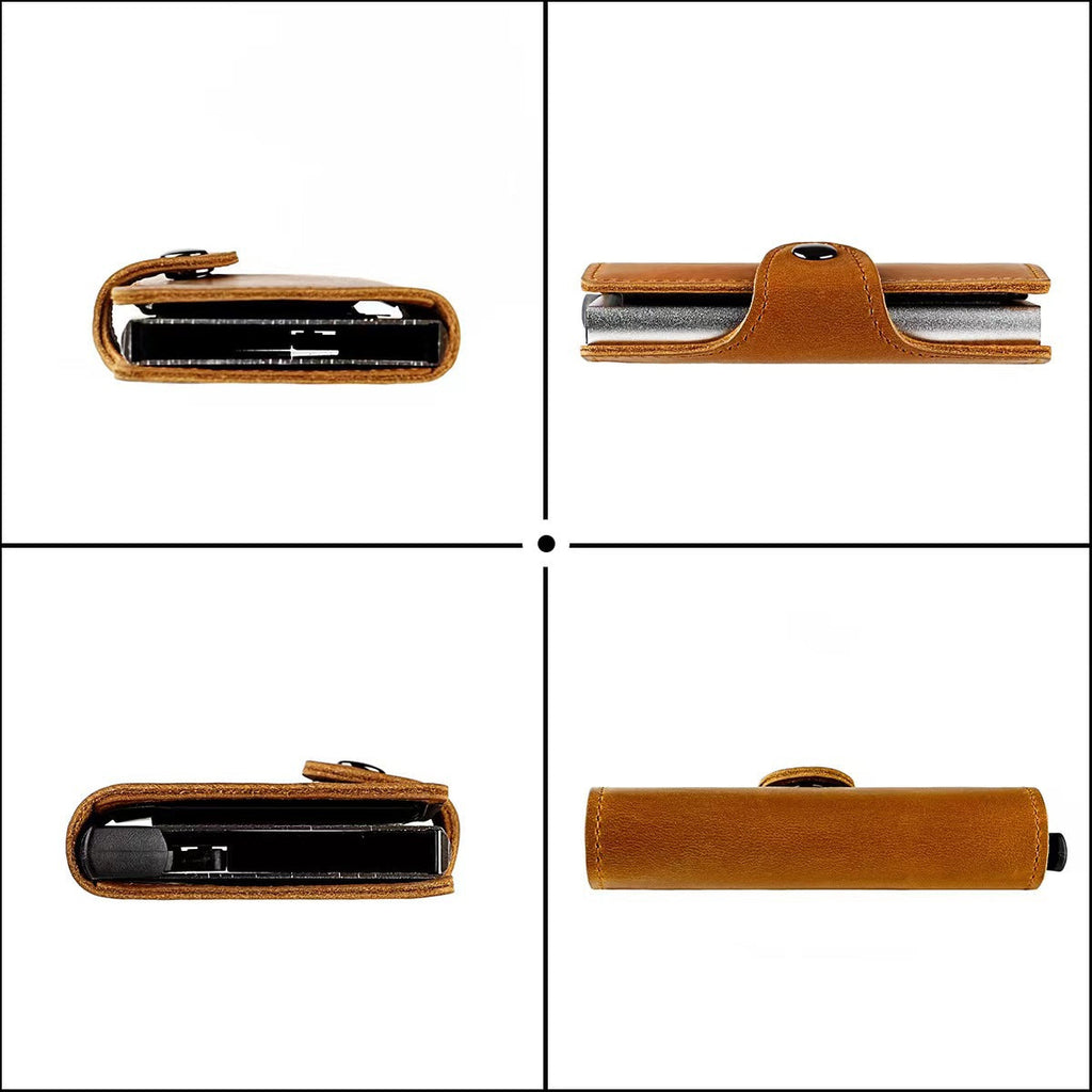 Vintage Leather Crazy Horse Leather Card Holder