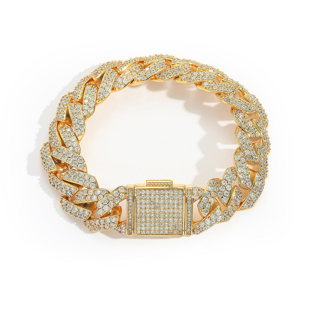 15mm Rhombus Cuban Bracelet