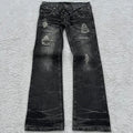 Slightly Flared Double Waist Lace Pants