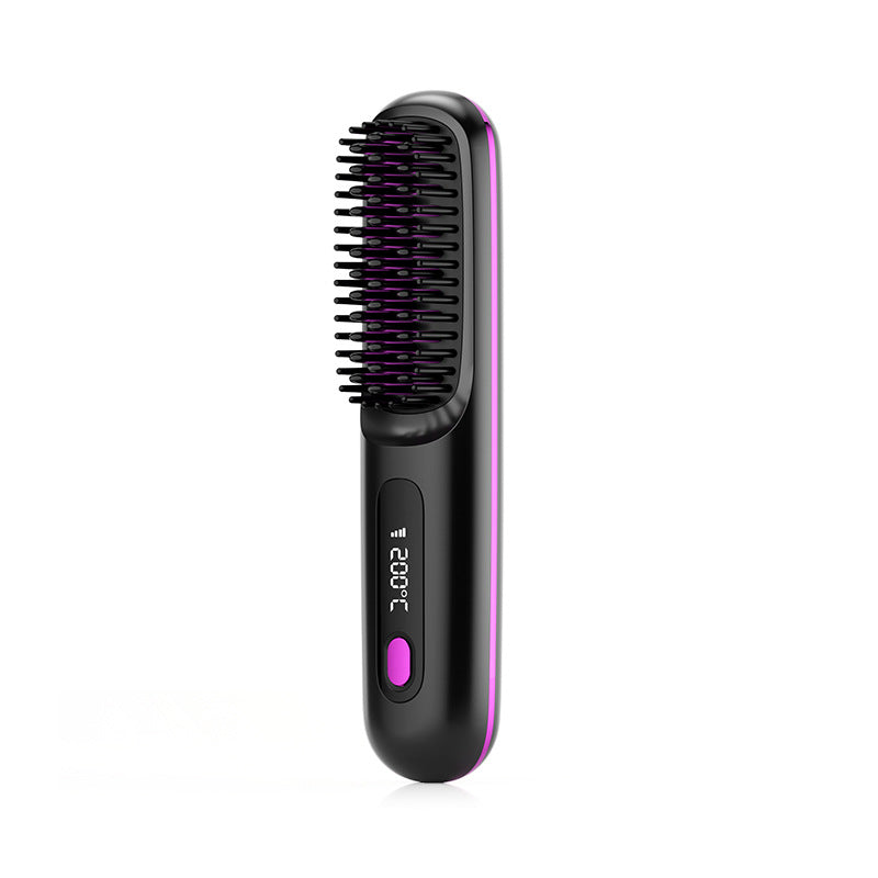 2 In 1 Wireless Hair Straightener USB Charging