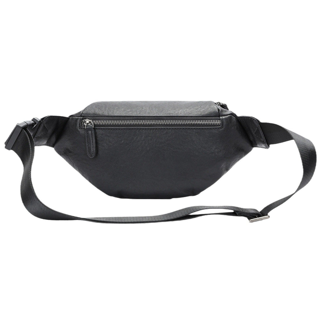 Men's First Layer Cowhide Messenger Chest Bag