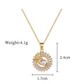 Square Full Diamond  Round Ring Leaves Necklace And Earrings Suite