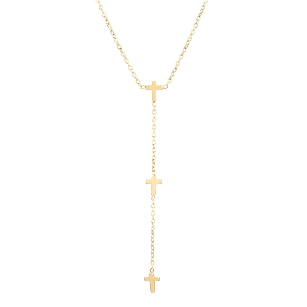 Titanium Steel Stainless Steel Necklace Female Cross Heart