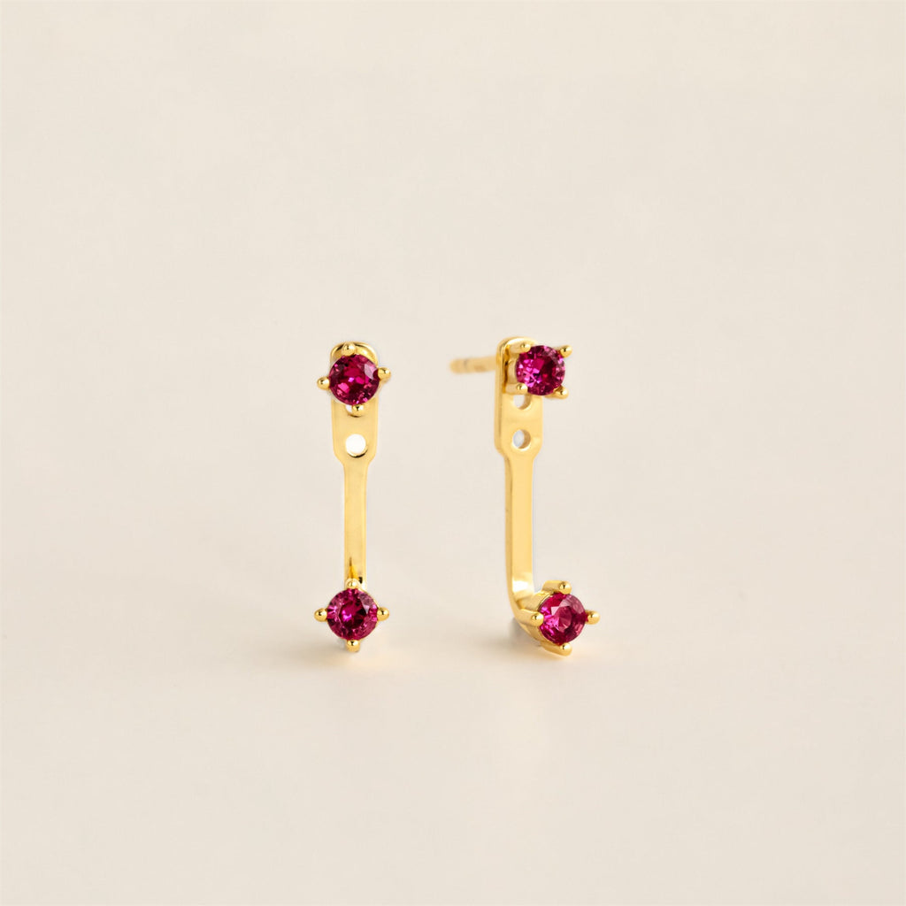 Twelve Birthstone Ear Studs