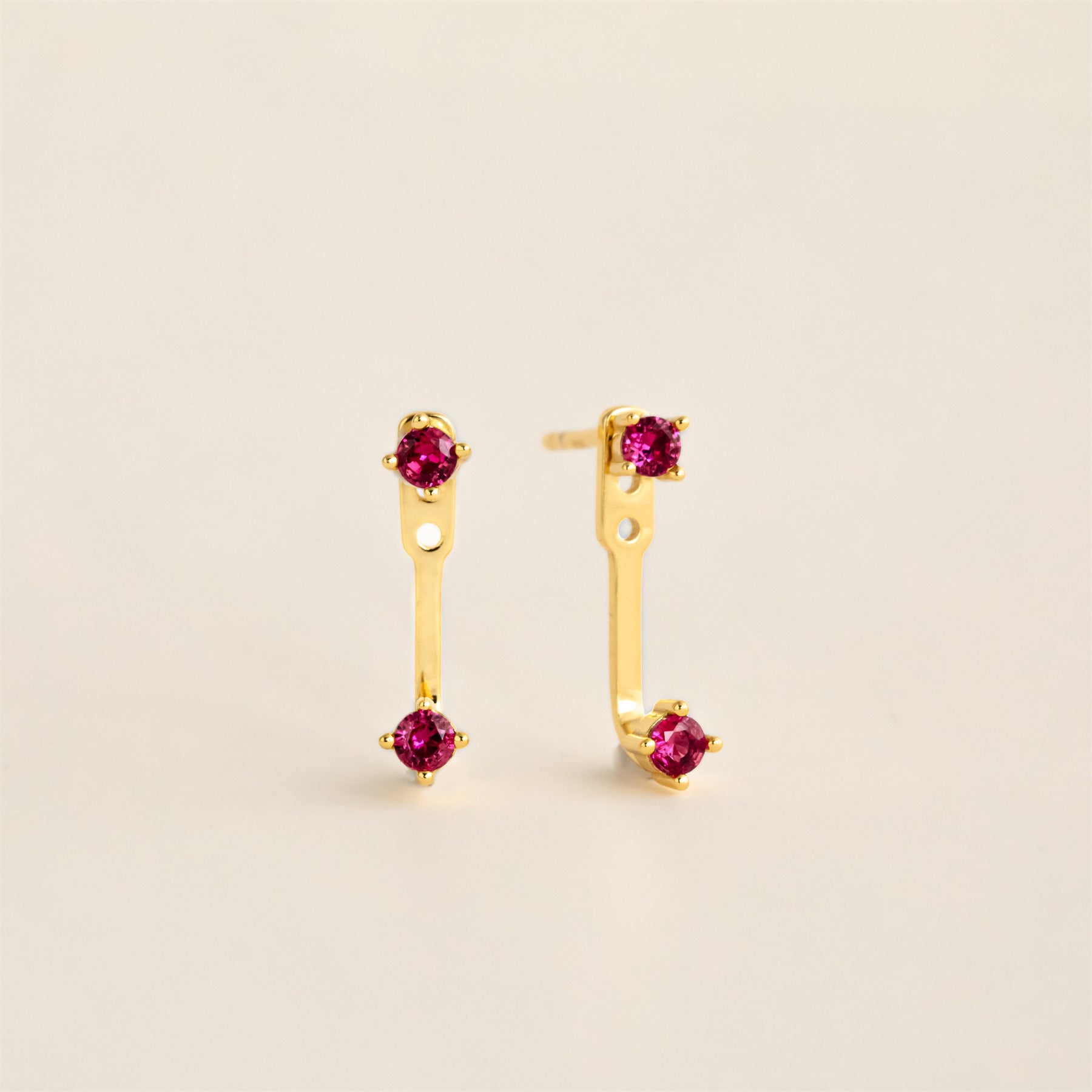 Twelve Birthstone Ear Studs