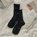 Polka Dot Mesh Hollow Mid-Calf Socks