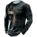 Retro 3D Printed Men's Long Sleeve Hip-hop T-shirt