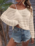Women's Hollow Out Outer Match Knitted Sweater