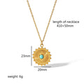 Turquoise Pendant Blue Diamond Necklace