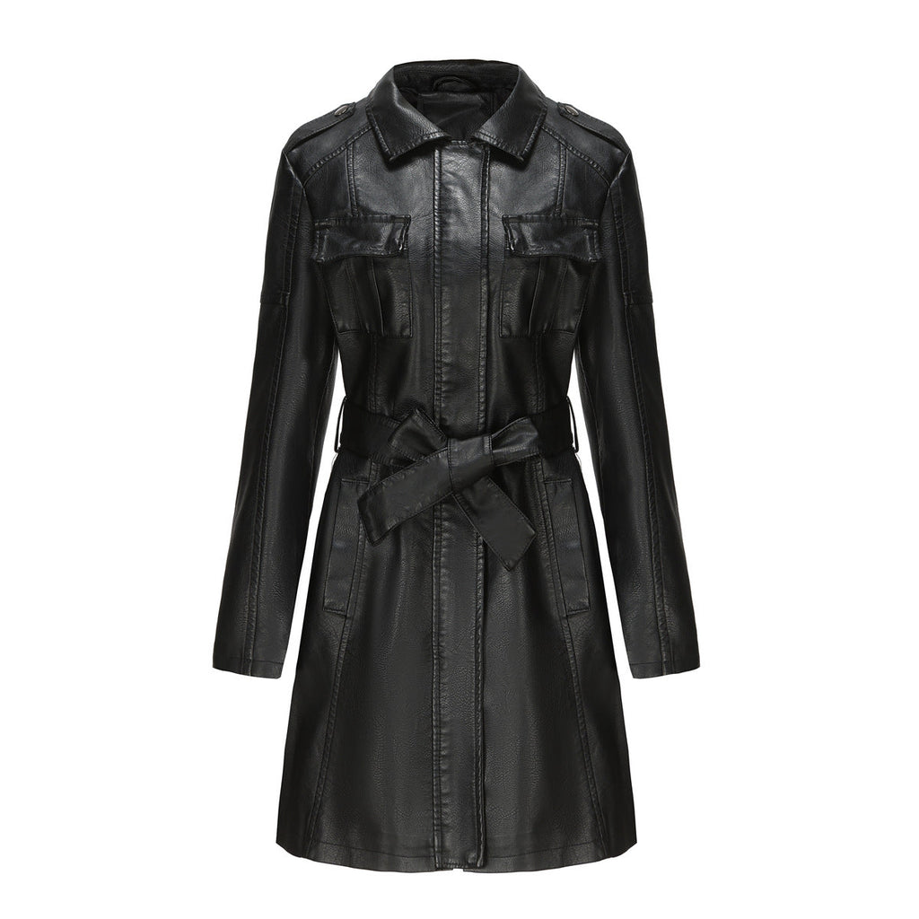 American Mid-length Leather Jacket