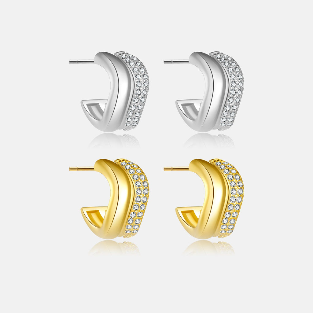 Geometric Circle S925 Silver Earrings