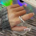 High-grade Zircon Open-end Pearl Ring
