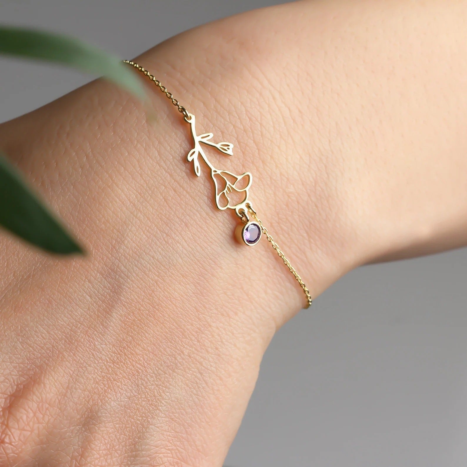 3D December Flower Bracelet
