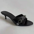 Fashionable Sandals Black Wine Glass Heel