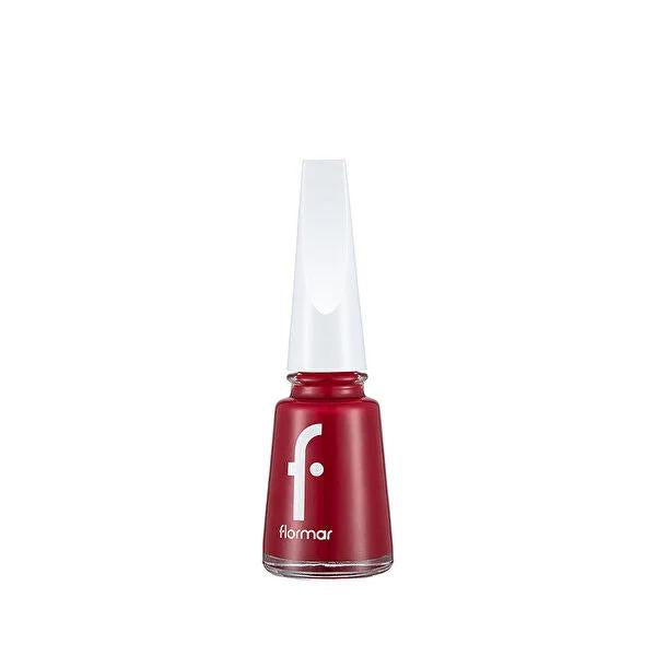 Flormar Nail Enamel 048 Fiery Red - Vibrant Nail Polish for Smooth Application