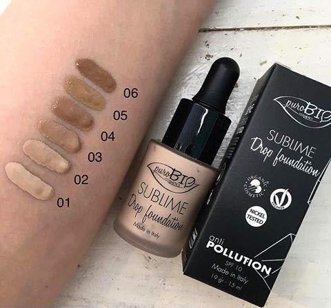PuroBio Sublime Drop Foundation 01 - Nourishing Mineral Liquid Foundation with Antioxidants & Sun Protection