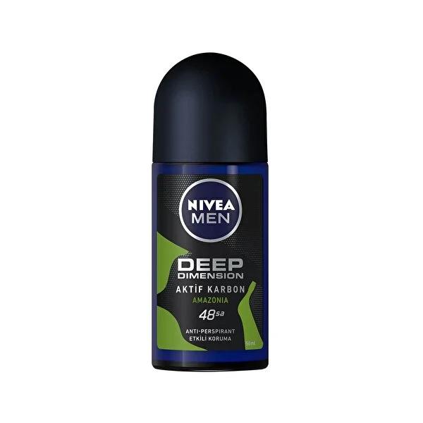 Nivea Men Deep Dimension Roll On Anti-Perspirant Deodorant - 48 Hour Protection, Masculine Fragrance