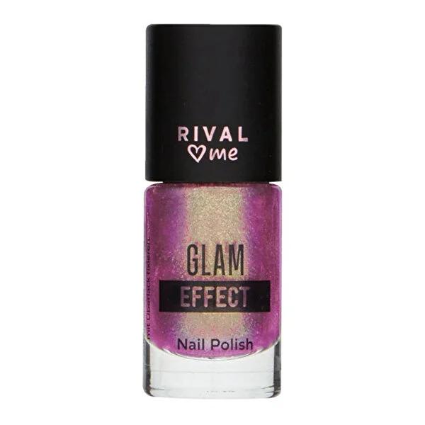 Rival Loves Me Rainbow Crystal Nail Polish: Vegan, Shimmering Blue, Long Lasting, Easy Application - 0.3 fl oz