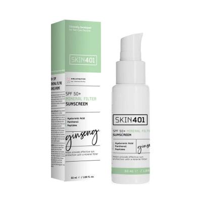 Skin401 SPF50+ Mineral Filter Sunscreen - Vegan, Cruelty-Free, Centella Asiatica Extract - 1.69 fl oz