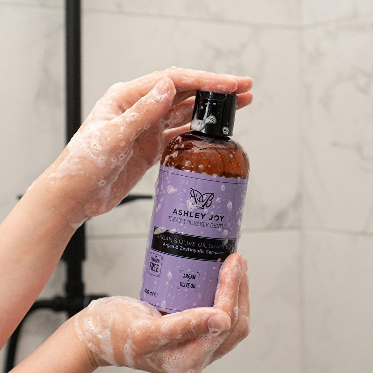 Ashley Joy Argan & Olive Oil Shampoo: Shiny, Strong Hair & Split End Defense | Paraben & Paraffin Free