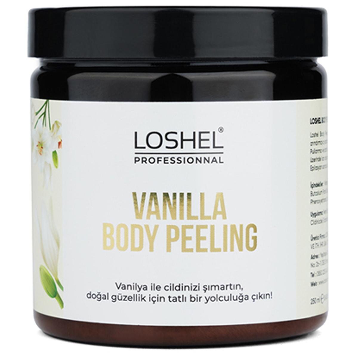 Loshel Vanilla Body Scrub & Peeling 250ml - Exfoliating & Moisturizing Body Care