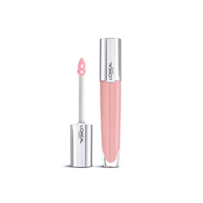 Loreal Paris Brilliant Signature Plump: Achieve Fuller, Hydrated Lips with Hyaluronic Acid - Non-Sticky Plumping Lip Gloss for Lasting Shine