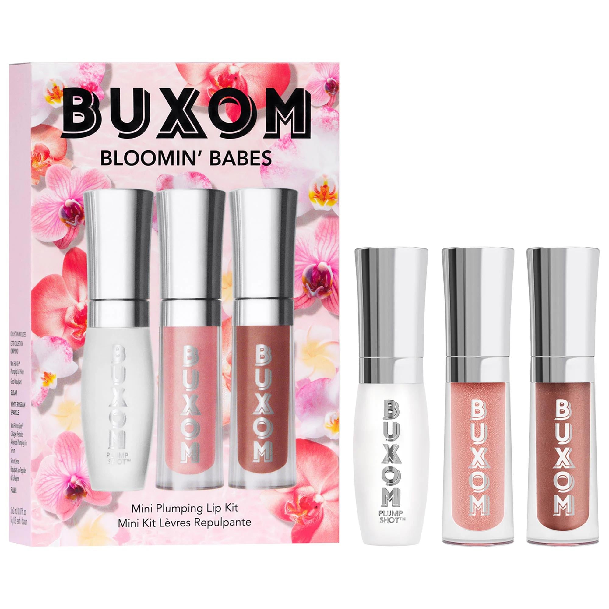 Mini Bloomin' Babes Plumping Lip Gloss Set - Limited-Edition Trio with Collagen Peptides & Cruelty-Free Beauty