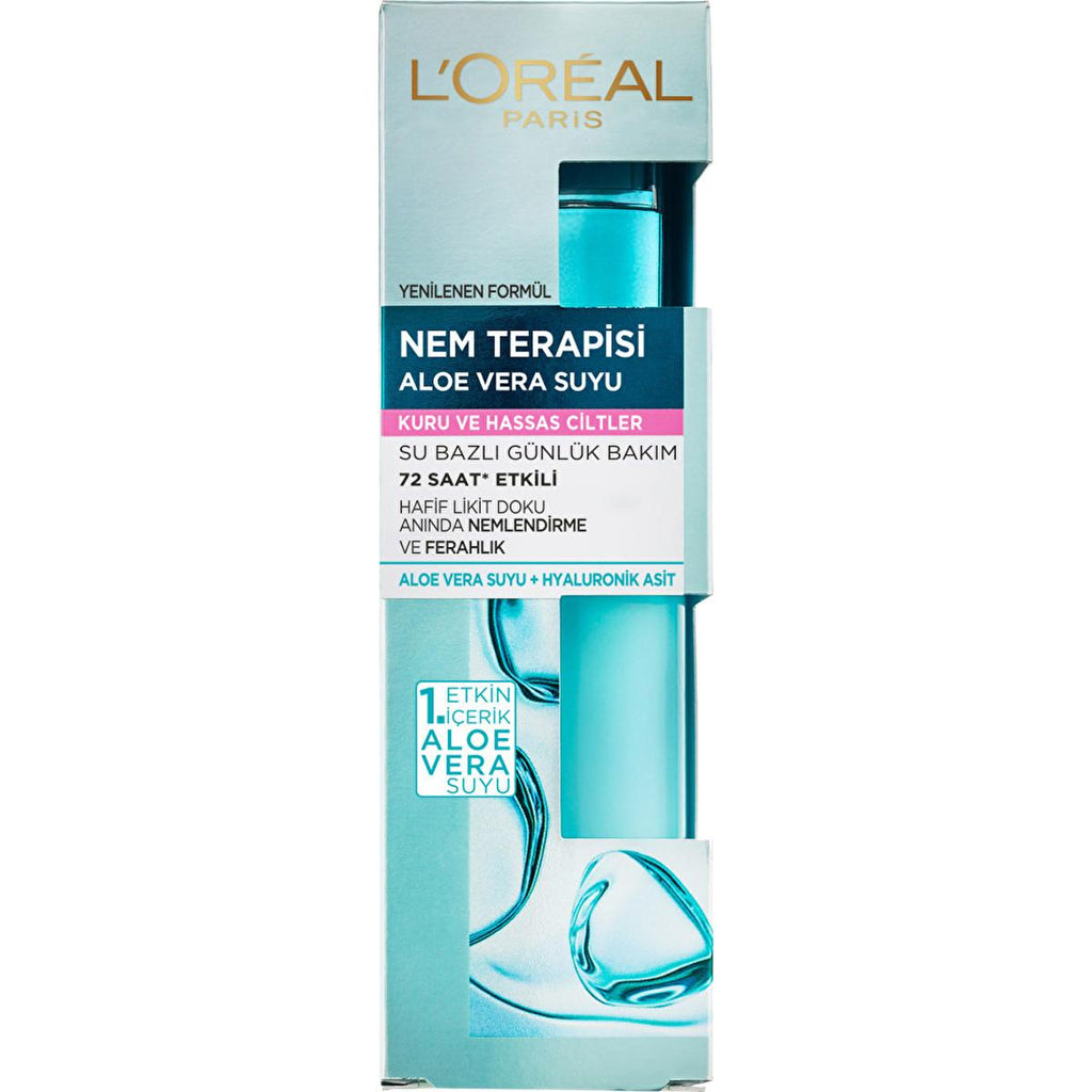 L'Oreal Paris Nem Terapisi Aloe Vera Face Moisturizer for Dry & Sensitive Skin - 2.37 fl oz
