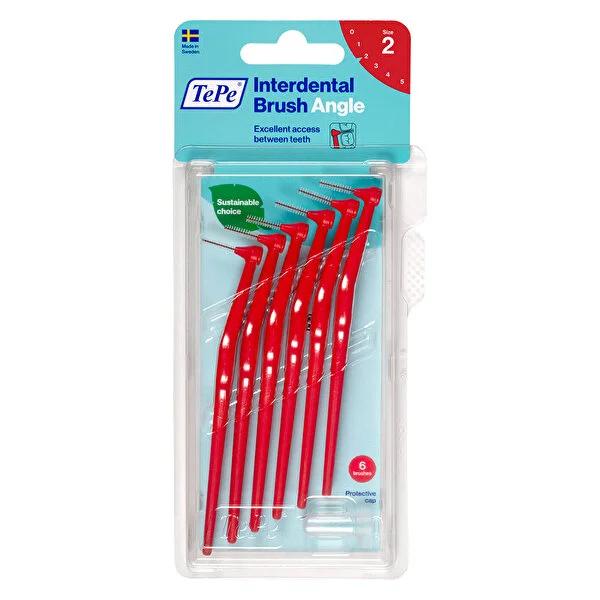 Tepe Interdental Brush 0.5 mm Red - Angle Handle for Effective Oral Hygiene
