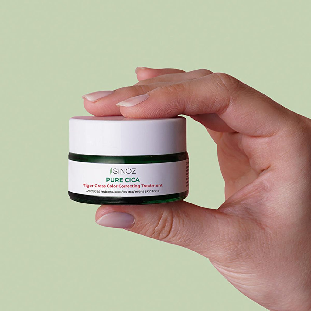 Sinoz Pure Cica Tiger Grass Facial Cream - Redness Relief, Tone Correction, Sensitive Skin Soothing, and Barrier Repair - Centella Asiatica