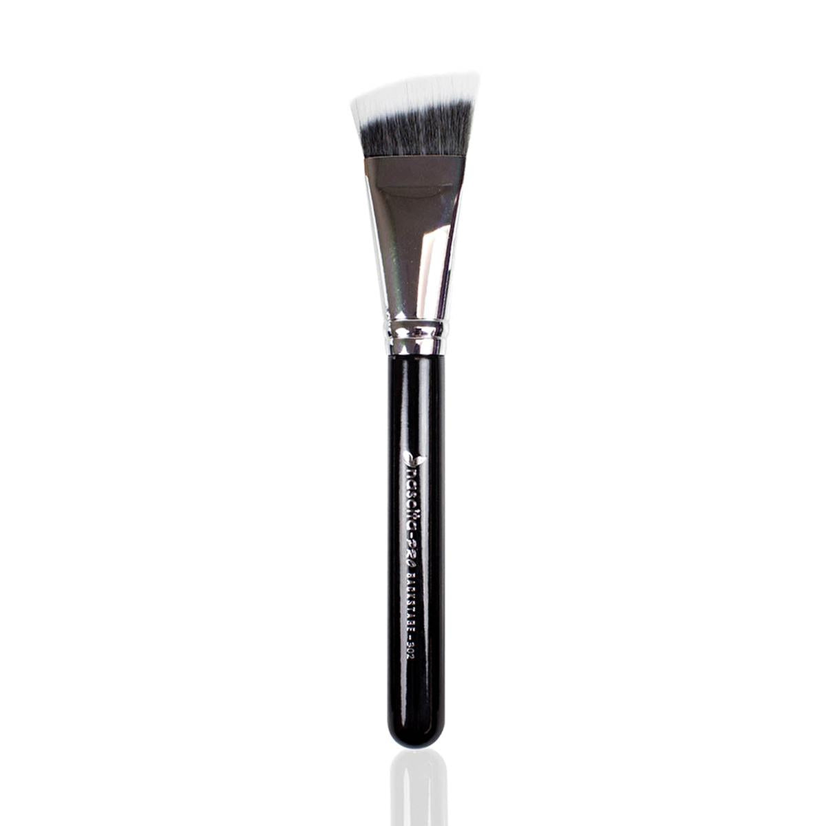 Nascita Angled Duo Fiber Makeup Brush - Seamless Foundation & Contour Application, Professional Blending - Face Liquid Powder Cream